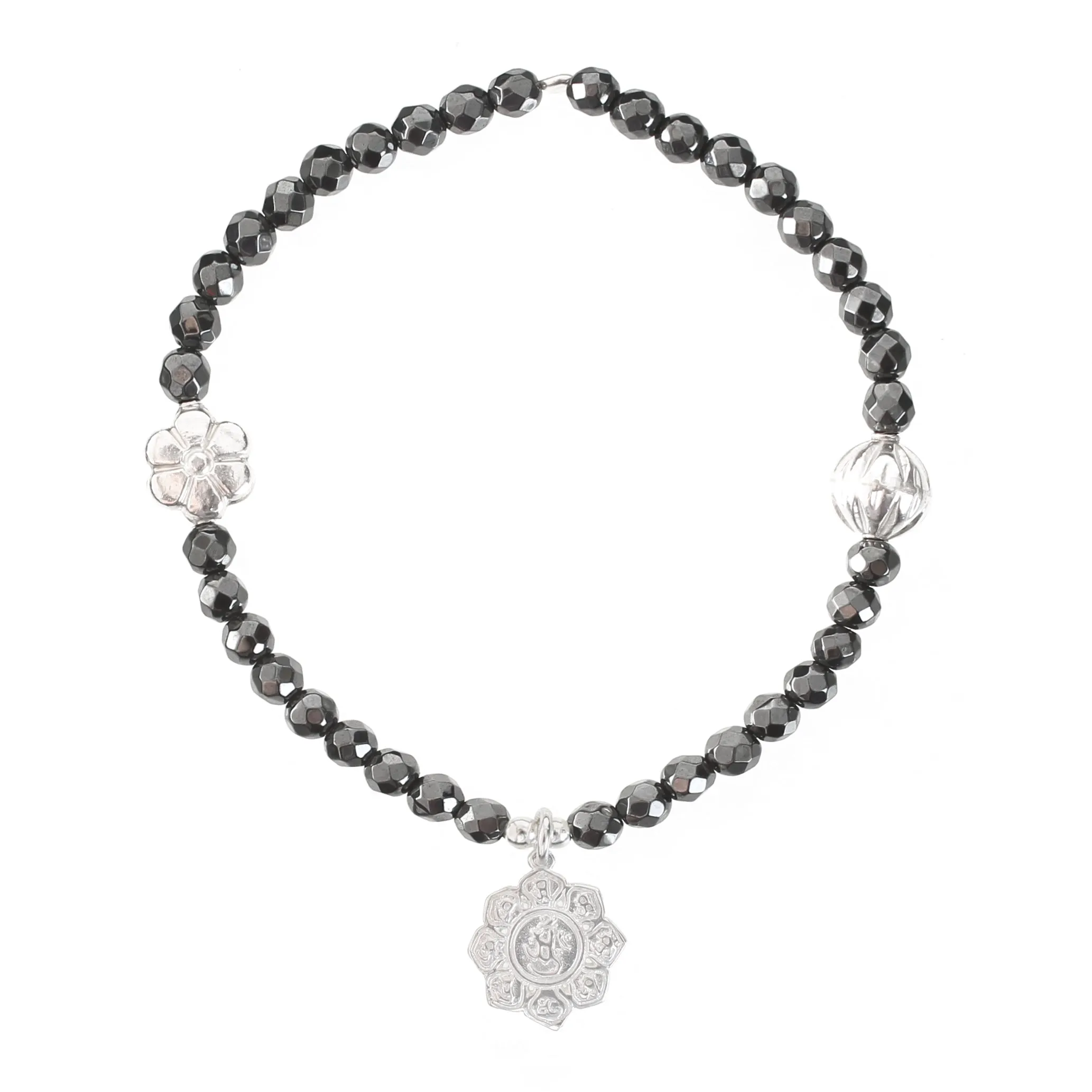 Lotus Flower Bracelet in Silver