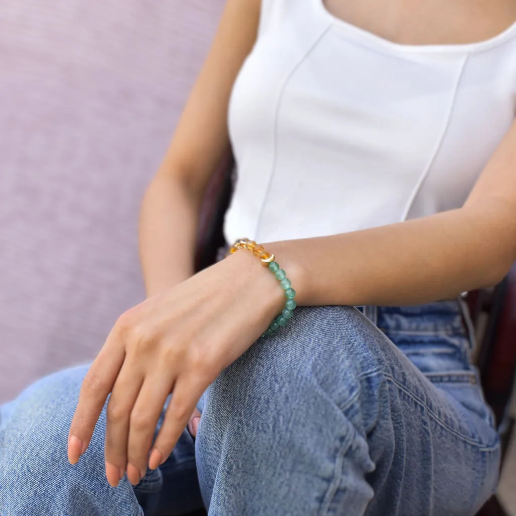 Lunar - Green Aventurine & Citrine Bracelet