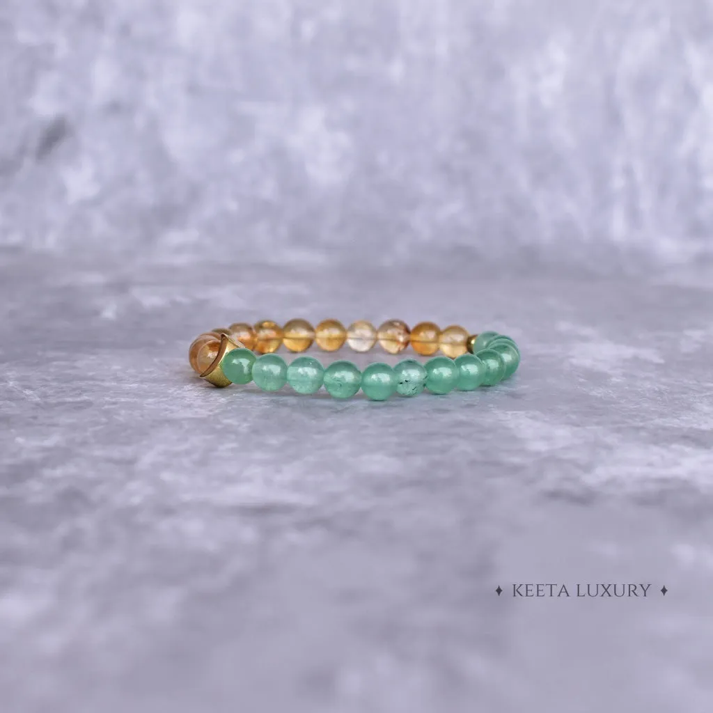 Lunar - Green Aventurine & Citrine Bracelet