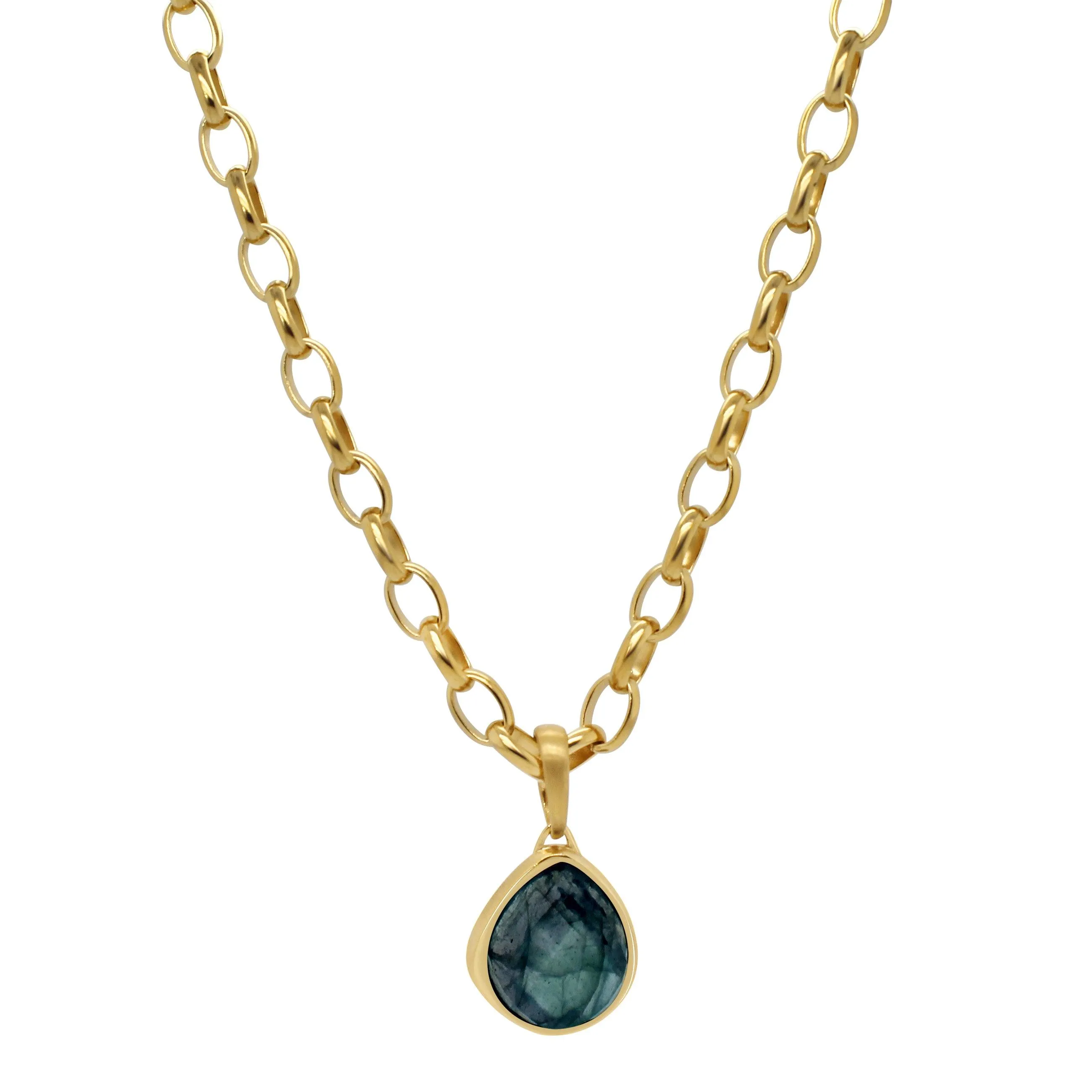 Mar Pendant Necklace Blue Topaz