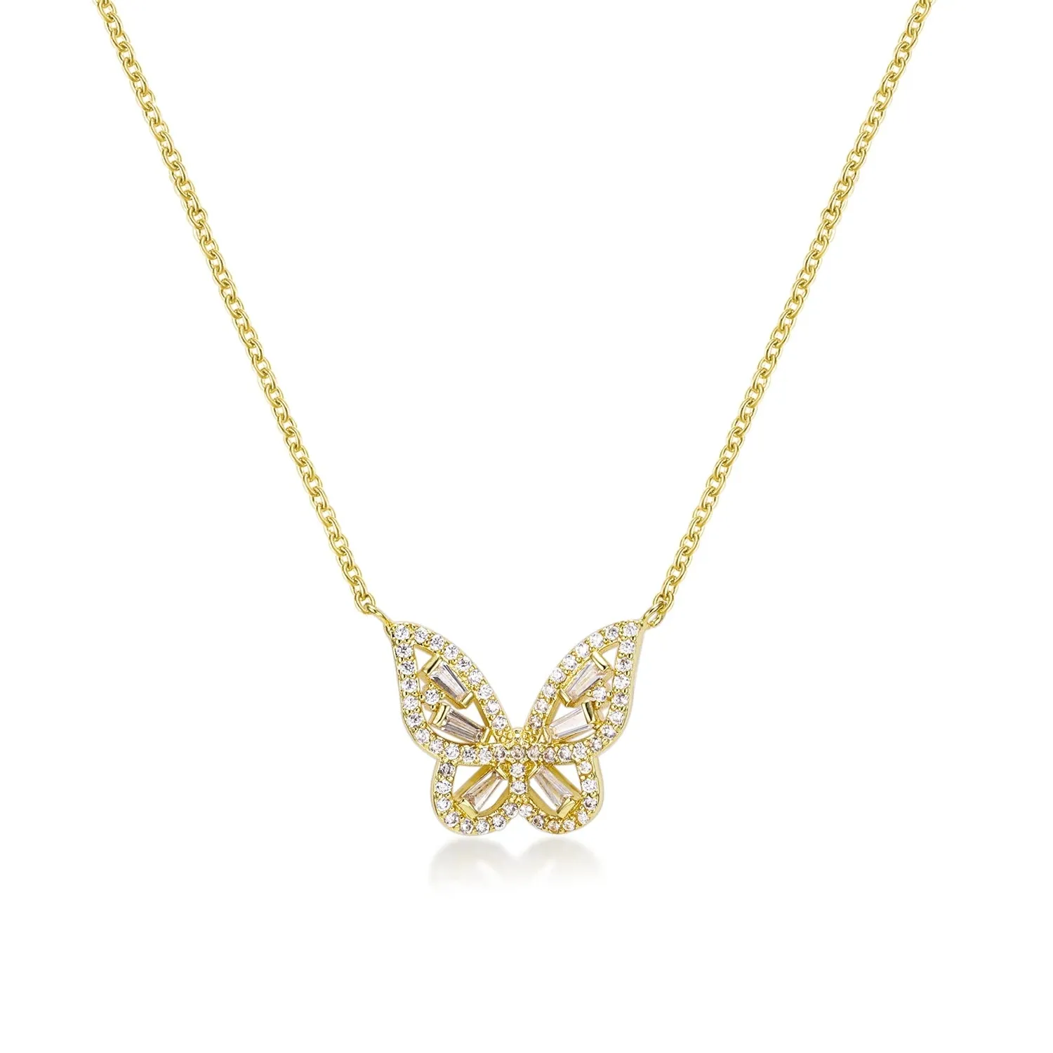 Mariposa Butterfly Silver Pendant Necklace | 2ct