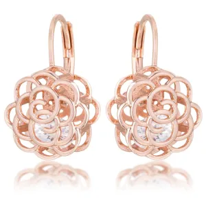 Maya CZ Rose Drop Rose Gold Earrings | 1.5ct