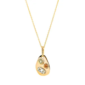 Medley Pendant No. 2 Necklace (Oval), Solid Gold | ONE-OF-A-KIND