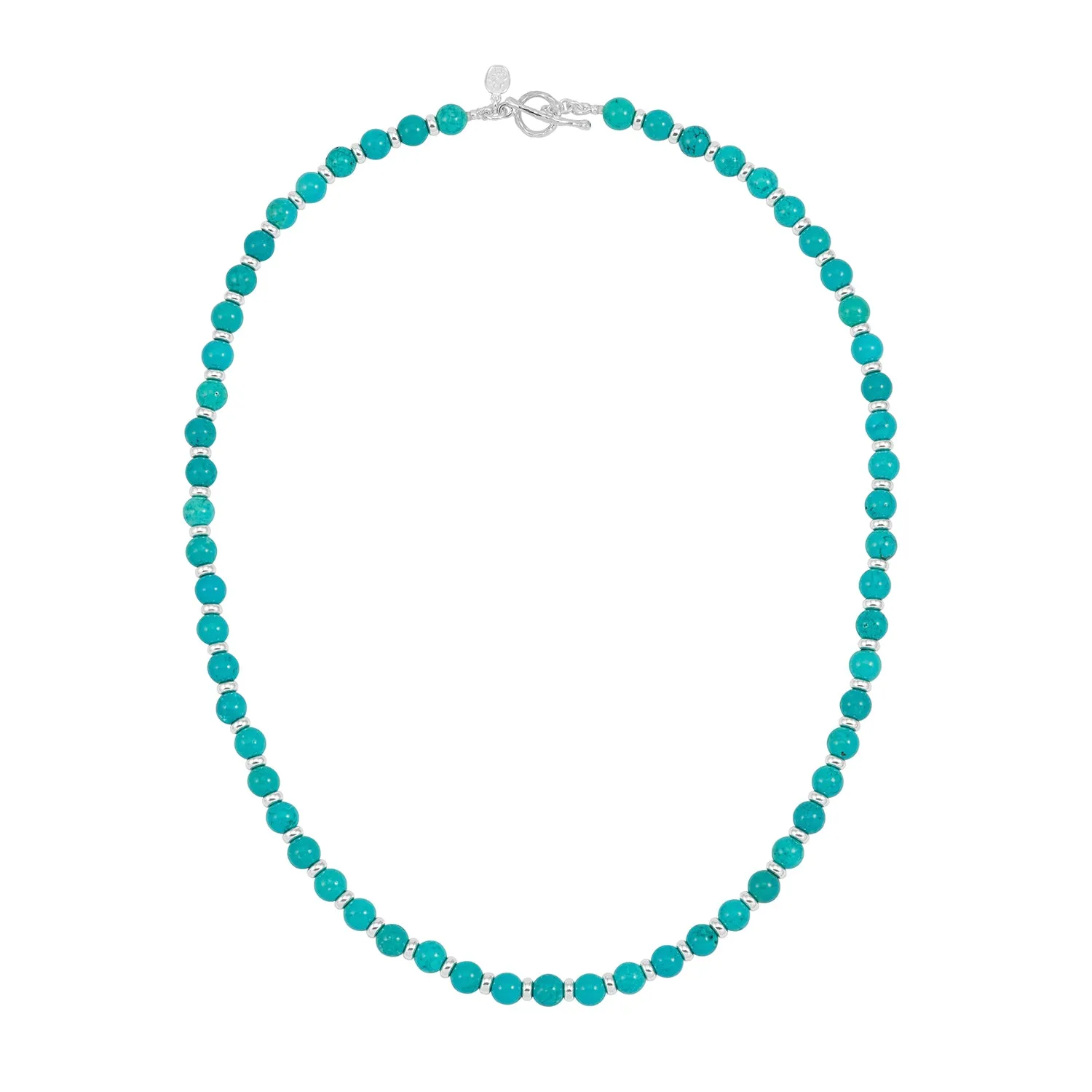 Men's Green Turquoise & Halo Bead Necklace