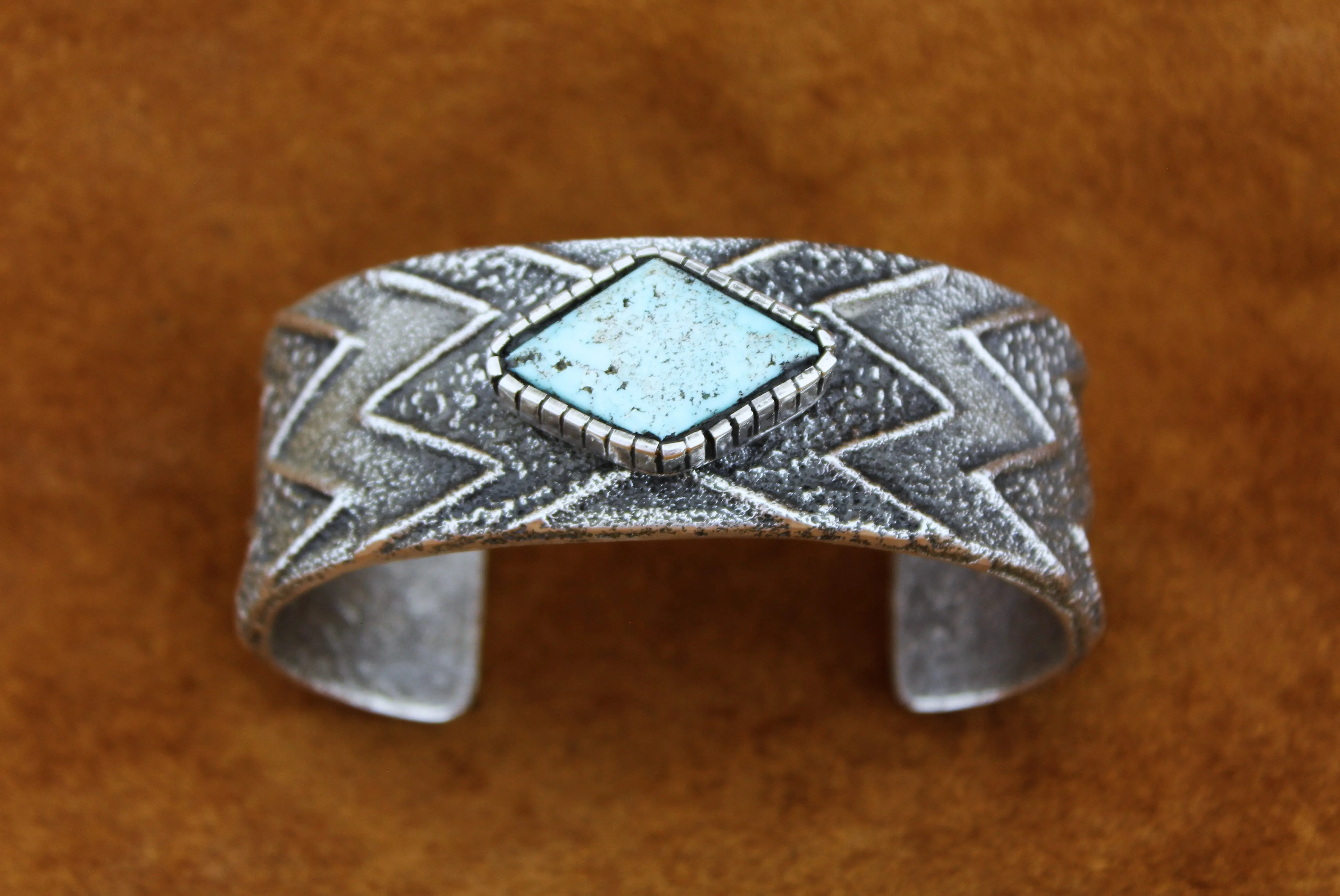 Merlin James Sterling Turquoise Bracelet