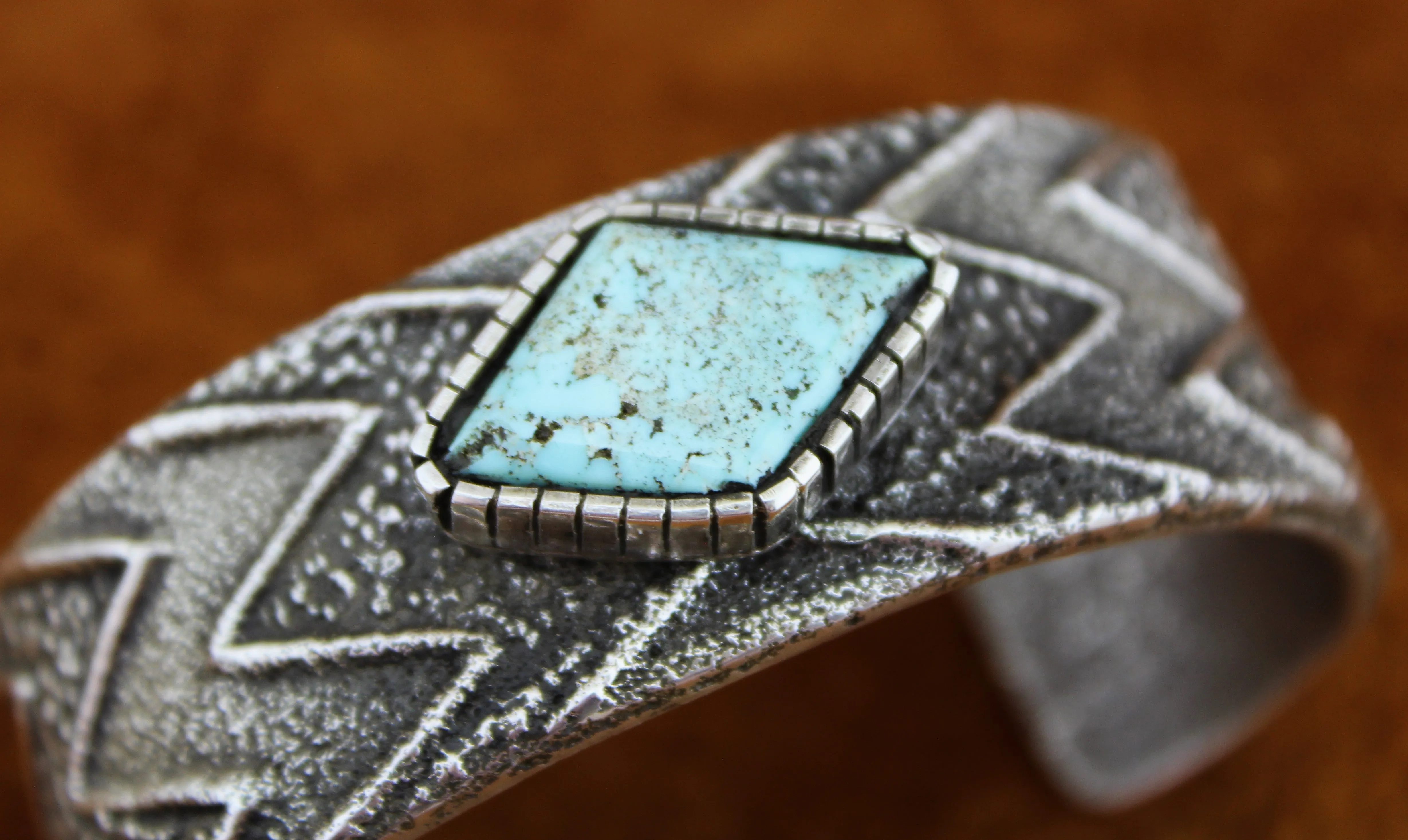 Merlin James Sterling Turquoise Bracelet