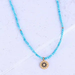 MICRO GEMSTONE NECKLACE - TURQUOISE