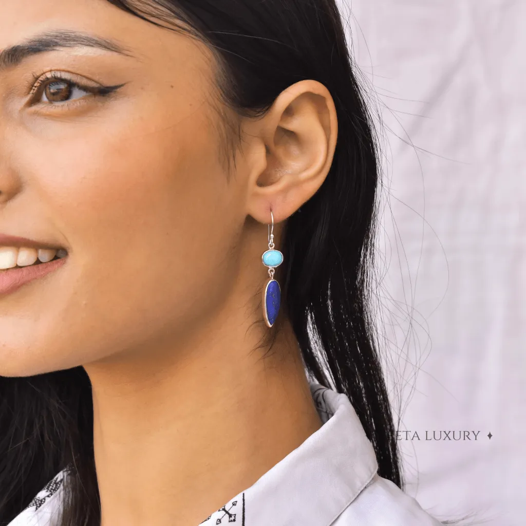 Midnight Blue - Turquoise & Lapis Earrings