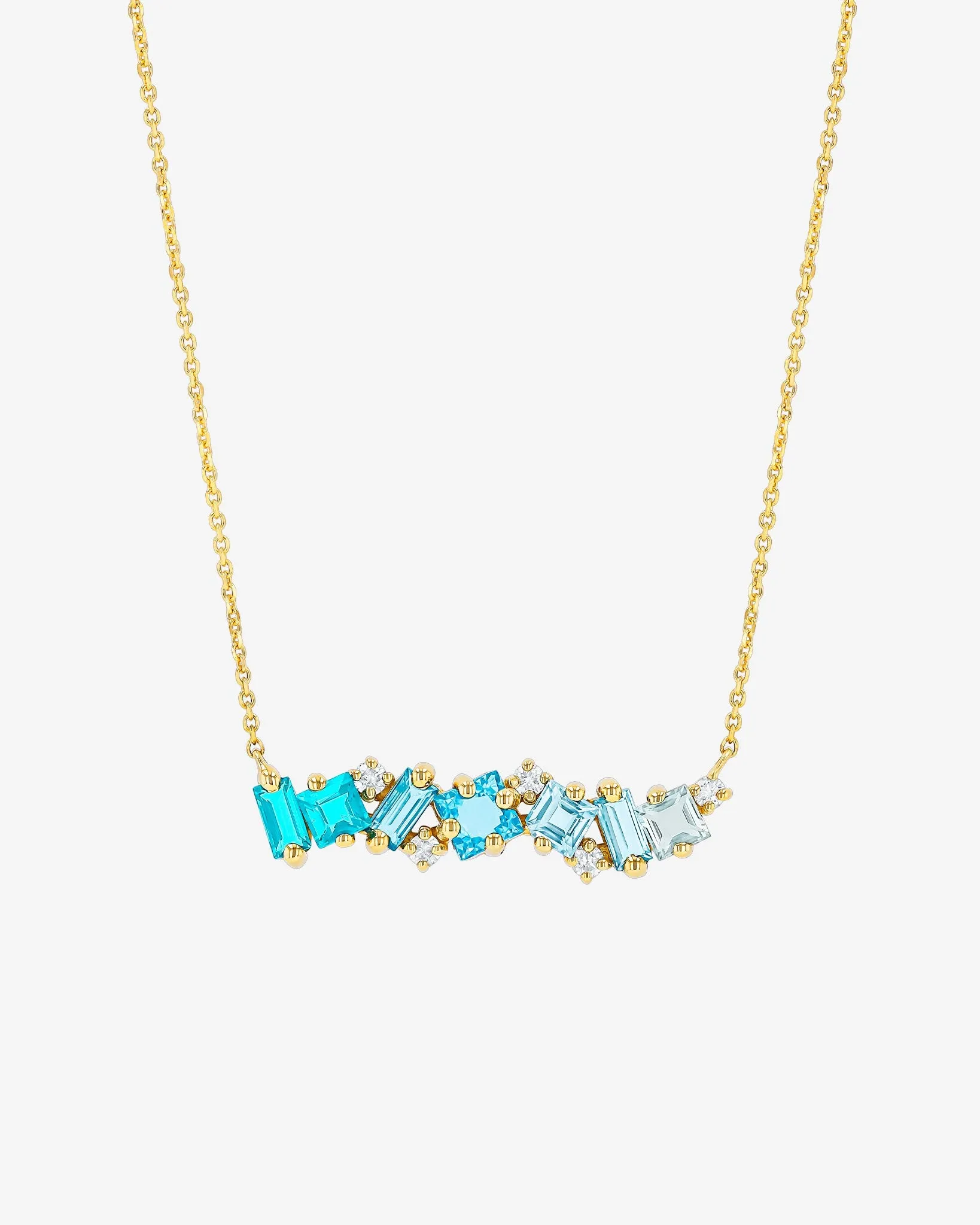 Nadima Light Blue Ombre Milli Bar Pendant