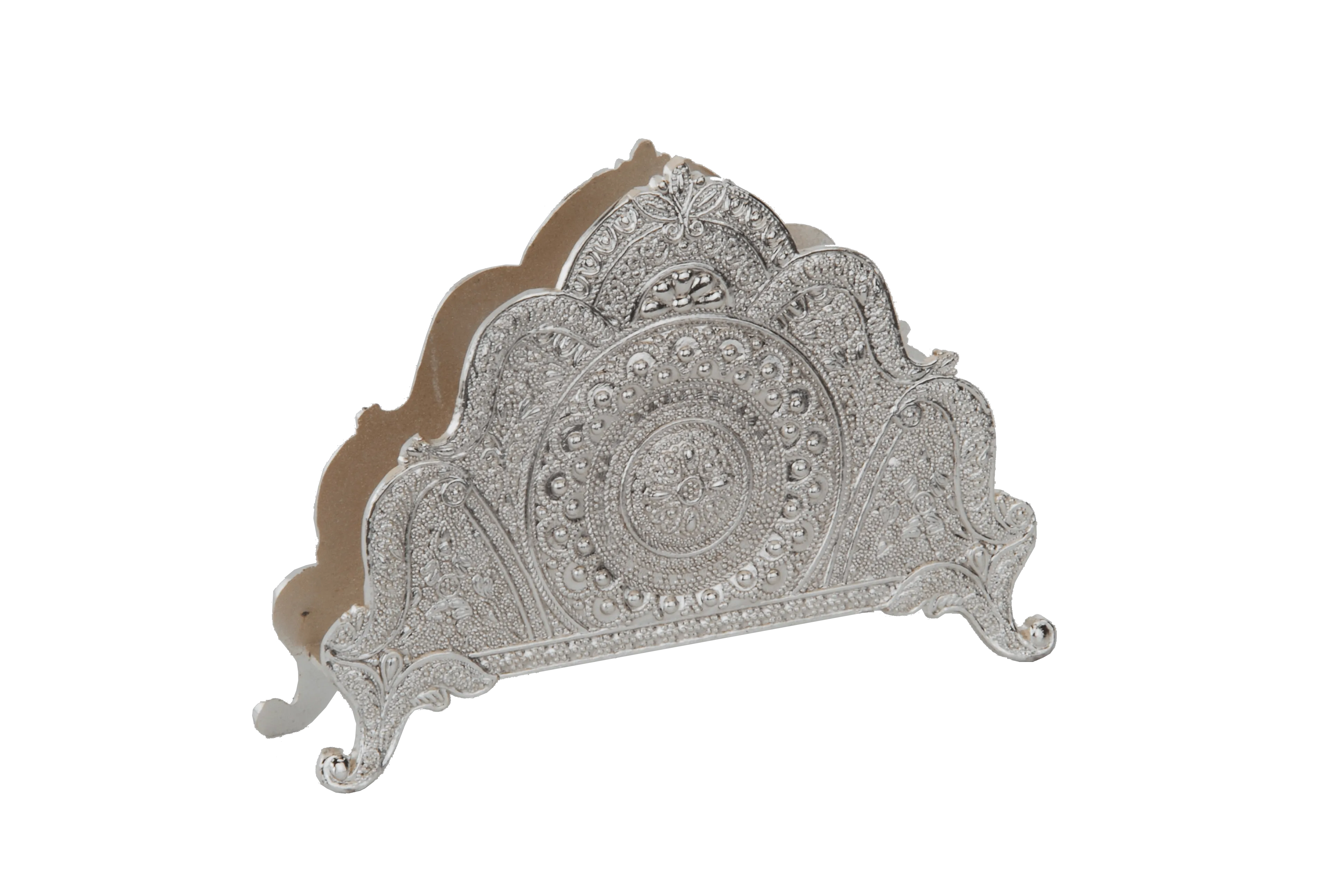 Napkin Holder Silver plate Filigree 3.5x5"