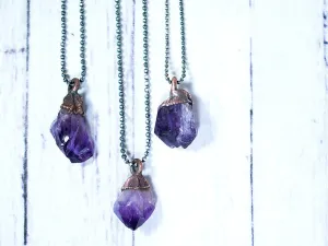 Natural Amethyst necklace | February Birthstone pendant