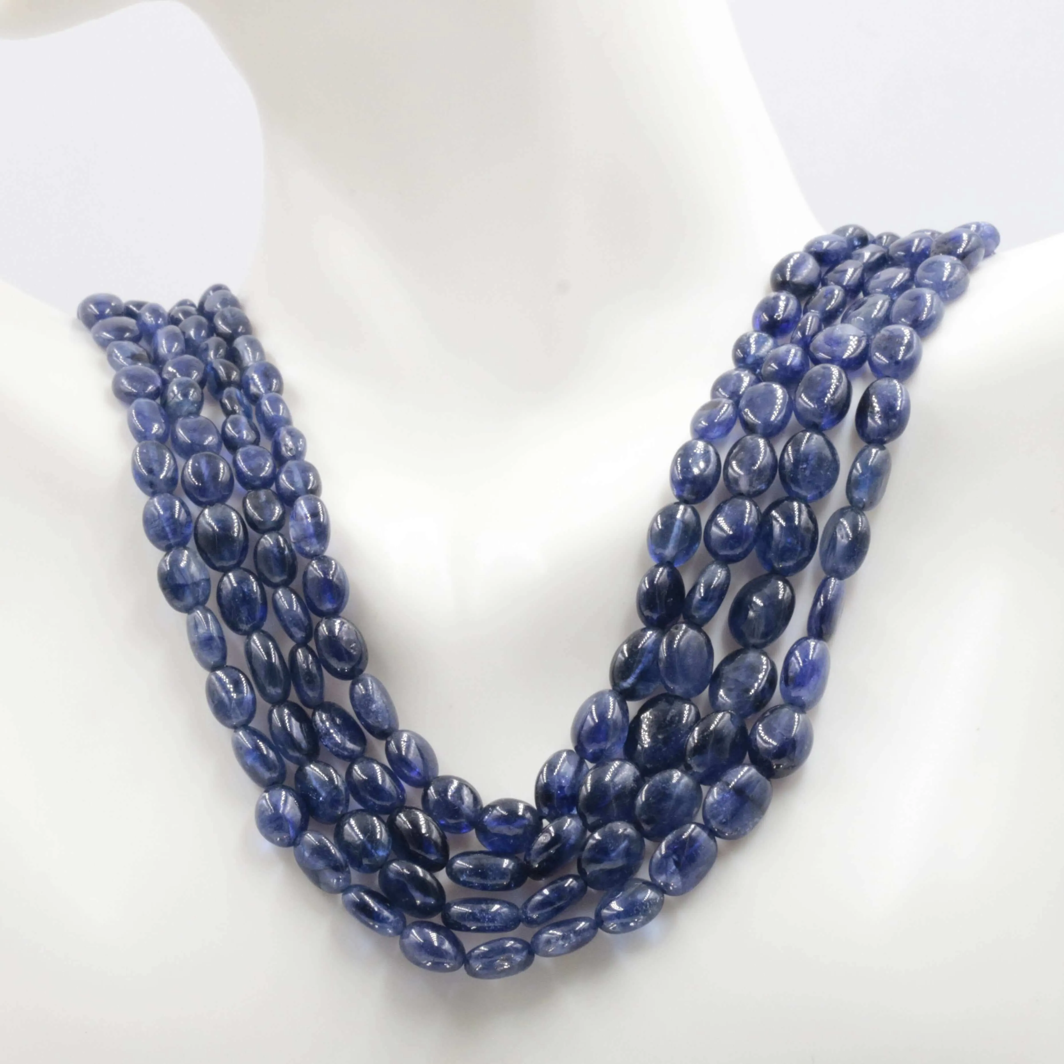 Natural Blue Sapphire Beaded Necklace Sapphire Necklace Blue Sapphire Beaded Gemstone Necklace SKU 6142759