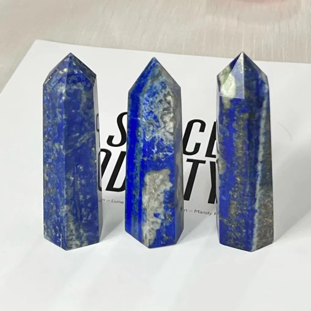 Natural Crystal Column Lapis Lazuli Obelisk