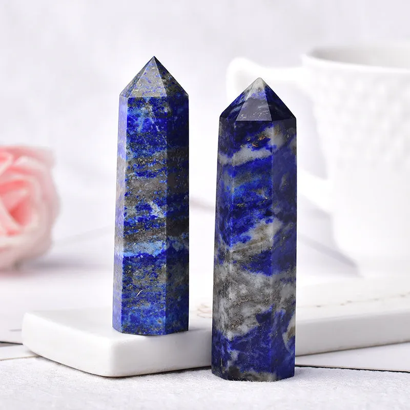 Natural Crystal Column Lapis Lazuli Obelisk