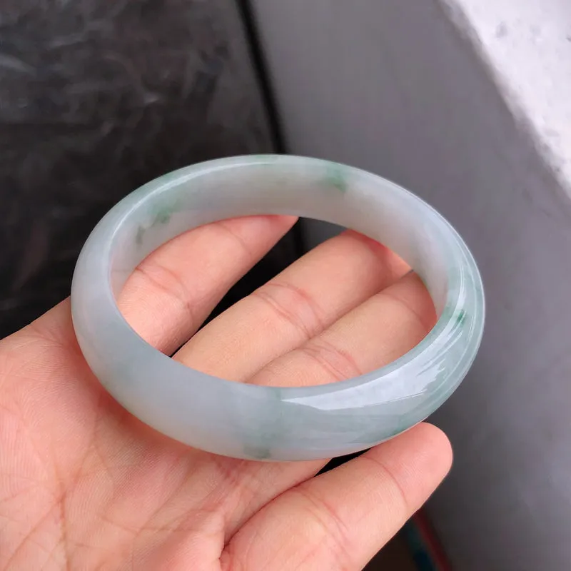 Natural Jade Bangle Jadeite Bangle Internal Diameter 56.7mm NBE055