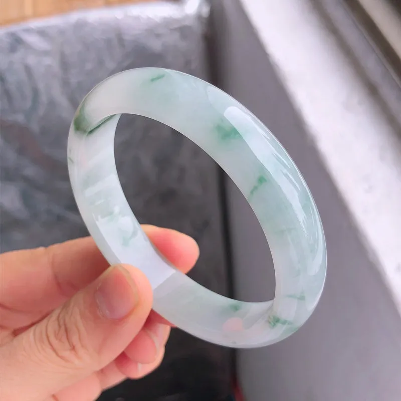 Natural Jade Bangle Jadeite Bangle Internal Diameter 56.7mm NBE055