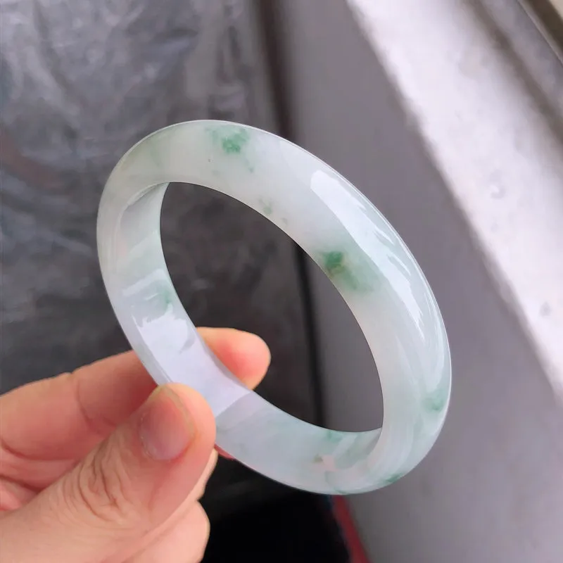 Natural Jade Bangle Jadeite Bangle Internal Diameter 56.7mm NBE055