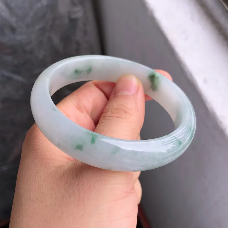 Natural Jade Bangle Jadeite Bangle Internal Diameter 56.7mm NBE055