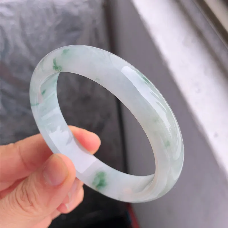 Natural Jade Bangle Jadeite Bangle Internal Diameter 56.7mm NBE055