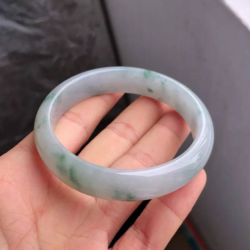 Natural Jade Bangle Jadeite Bangle Internal Diameter 56.7mm NBE055