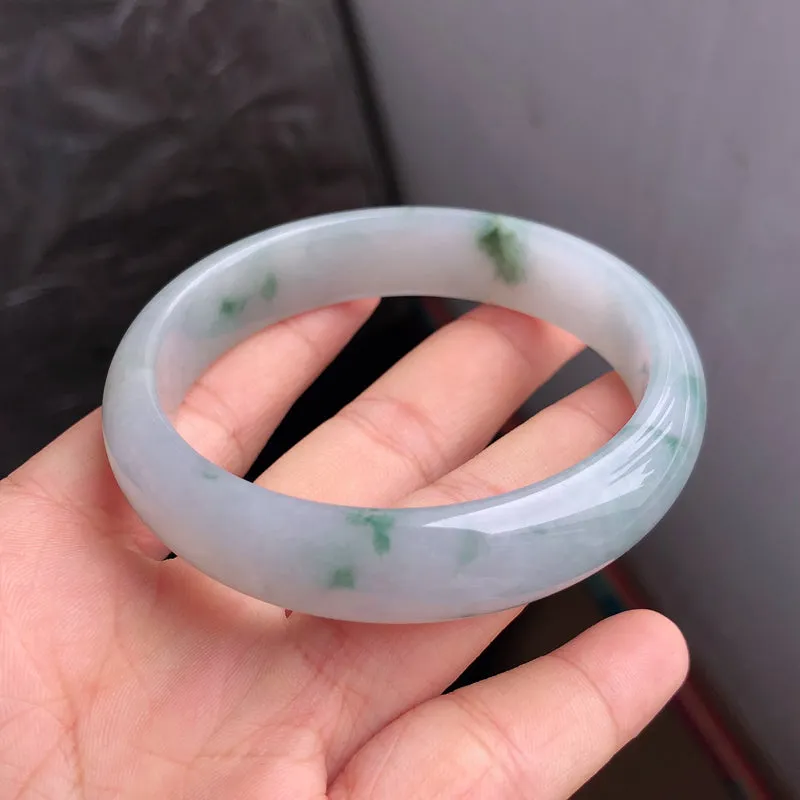 Natural Jade Bangle Jadeite Bangle Internal Diameter 56.7mm NBE055