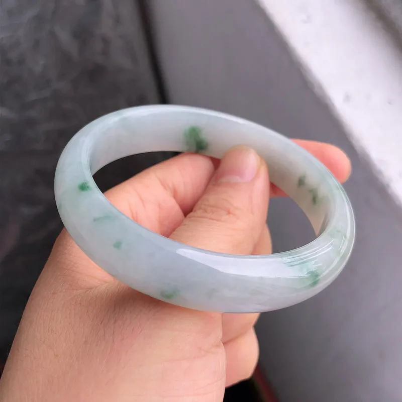 Natural Jade Bangle Jadeite Bangle Internal Diameter 56.7mm NBE055