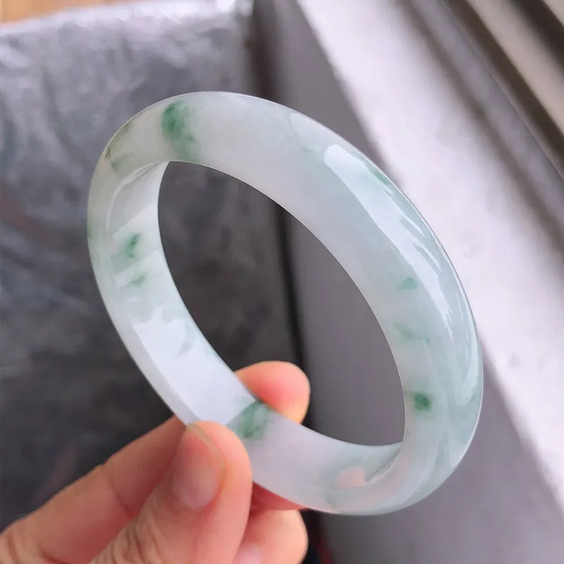 Natural Jade Bangle Jadeite Bangle Internal Diameter 56.7mm NBE055