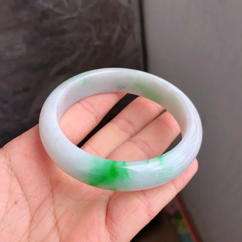 Natural Jade Bangle Jadeite Bangle Internal Diameter 57.9mm NBE076