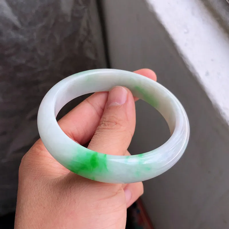 Natural Jade Bangle Jadeite Bangle Internal Diameter 57.9mm NBE076