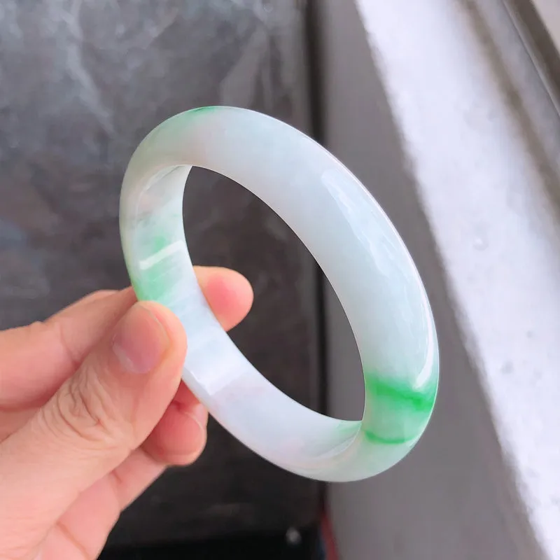 Natural Jade Bangle Jadeite Bangle Internal Diameter 57.9mm NBE076