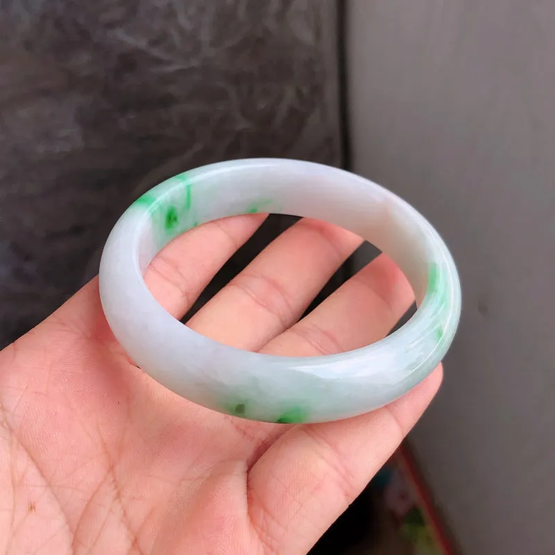 Natural Jade Bangle Jadeite Bangle Internal Diameter 57.9mm NBE076