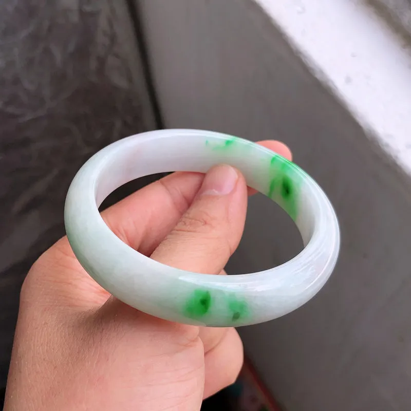 Natural Jade Bangle Jadeite Bangle Internal Diameter 57.9mm NBE076