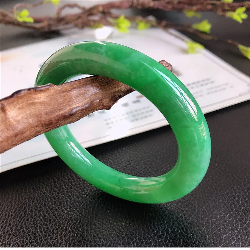 Natural Jade Bangle Jadeite Bangle Internal Diameter 57mm 00698