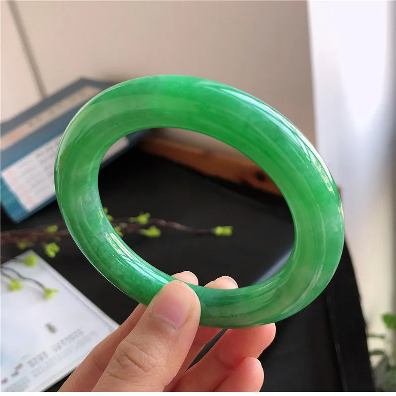 Natural Jade Bangle Jadeite Bangle Internal Diameter 57mm 00698