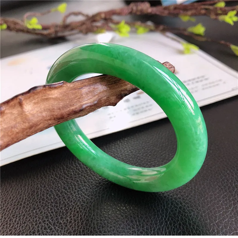 Natural Jade Bangle Jadeite Bangle Internal Diameter 57mm 00698