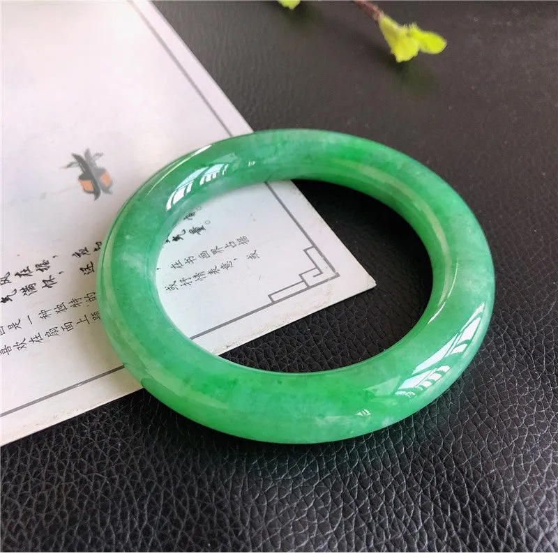 Natural Jade Bangle Jadeite Bangle Internal Diameter 57mm 00698