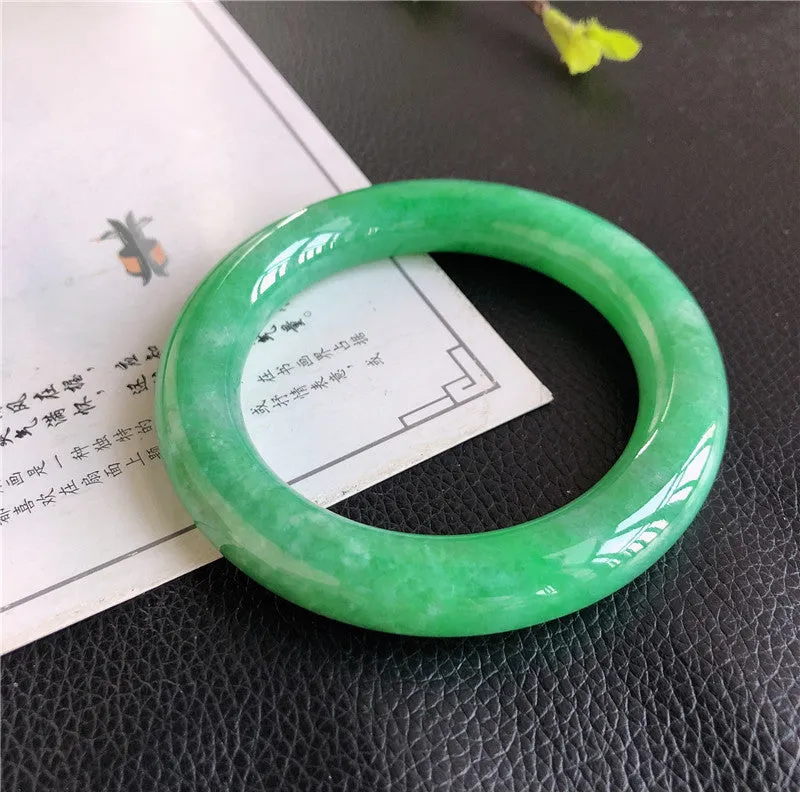 Natural Jade Bangle Jadeite Bangle Internal Diameter 57mm 00698