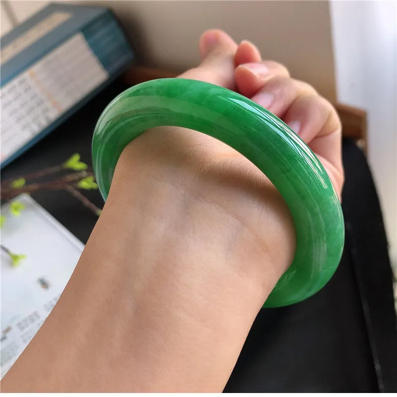 Natural Jade Bangle Jadeite Bangle Internal Diameter 57mm 00698