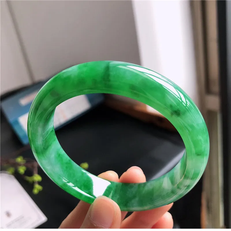 Natural Jade Bangle Jadeite Bangle Internal Diameter 58.1mm U9030281