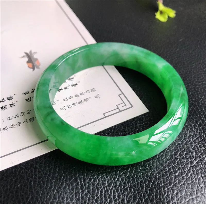 Natural Jade Bangle Jadeite Bangle Internal Diameter 58.1mm U9030281