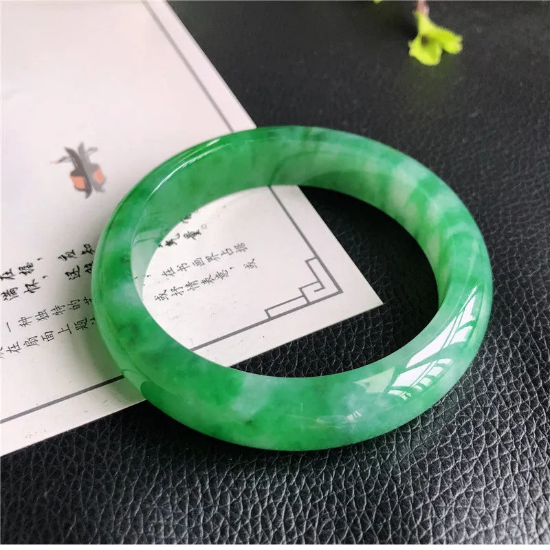 Natural Jade Bangle Jadeite Bangle Internal Diameter 58.1mm U9030281