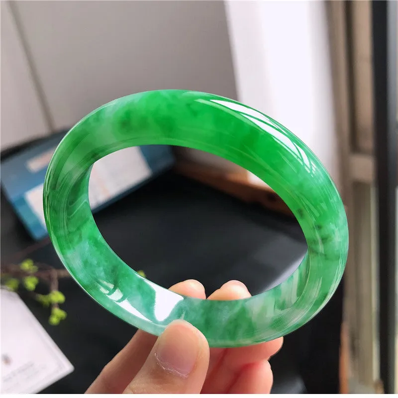 Natural Jade Bangle Jadeite Bangle Internal Diameter 58.1mm U9030281