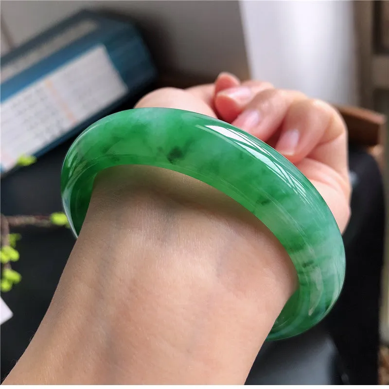 Natural Jade Bangle Jadeite Bangle Internal Diameter 58.1mm U9030281