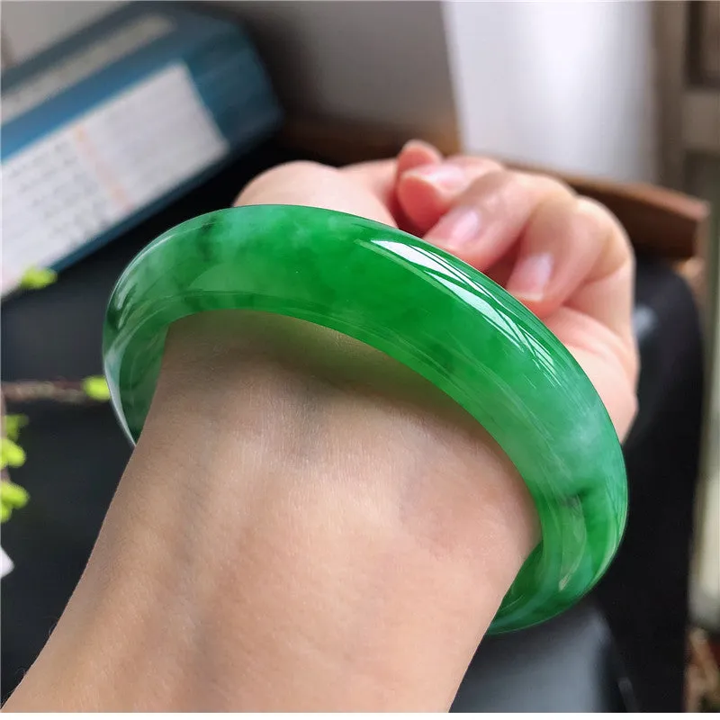 Natural Jade Bangle Jadeite Bangle Internal Diameter 58.1mm U9030281