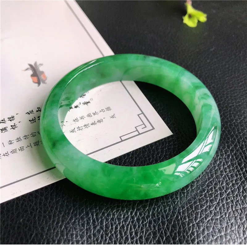 Natural Jade Bangle Jadeite Bangle Internal Diameter 58.1mm U9030281