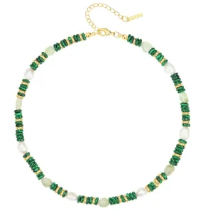 Natural Malachite Gemstone Choker Necklace