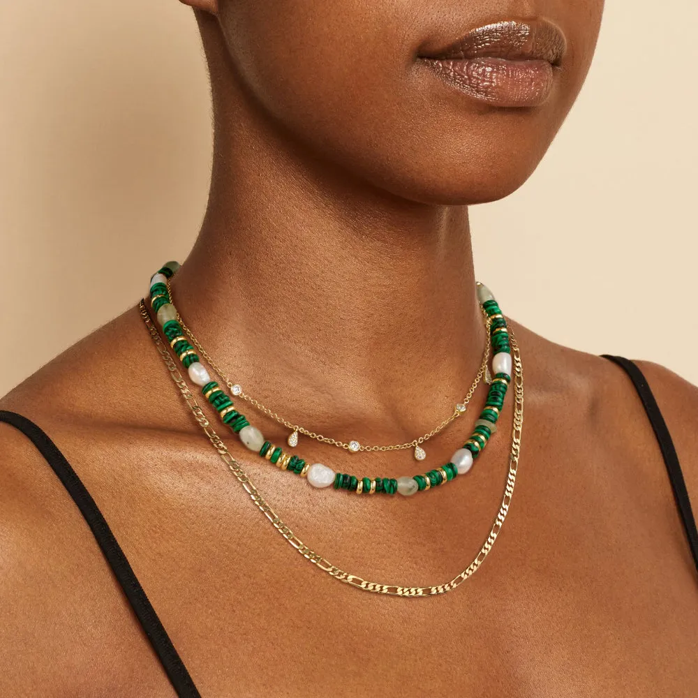 Natural Malachite Gemstone Choker Necklace