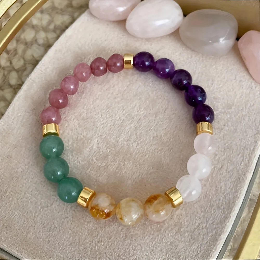 Natural Stone Citrine Stone Malachite Bracelet