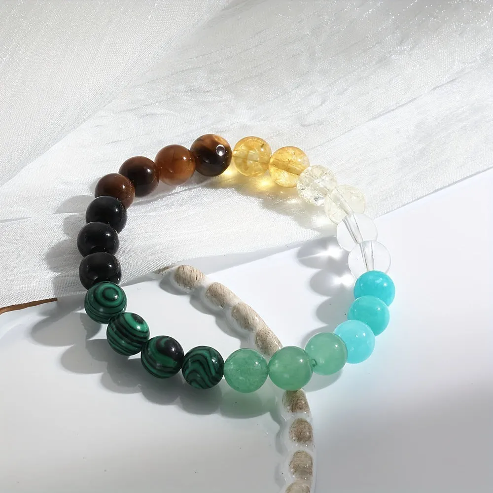 Natural Stone Citrine Stone Malachite Bracelet