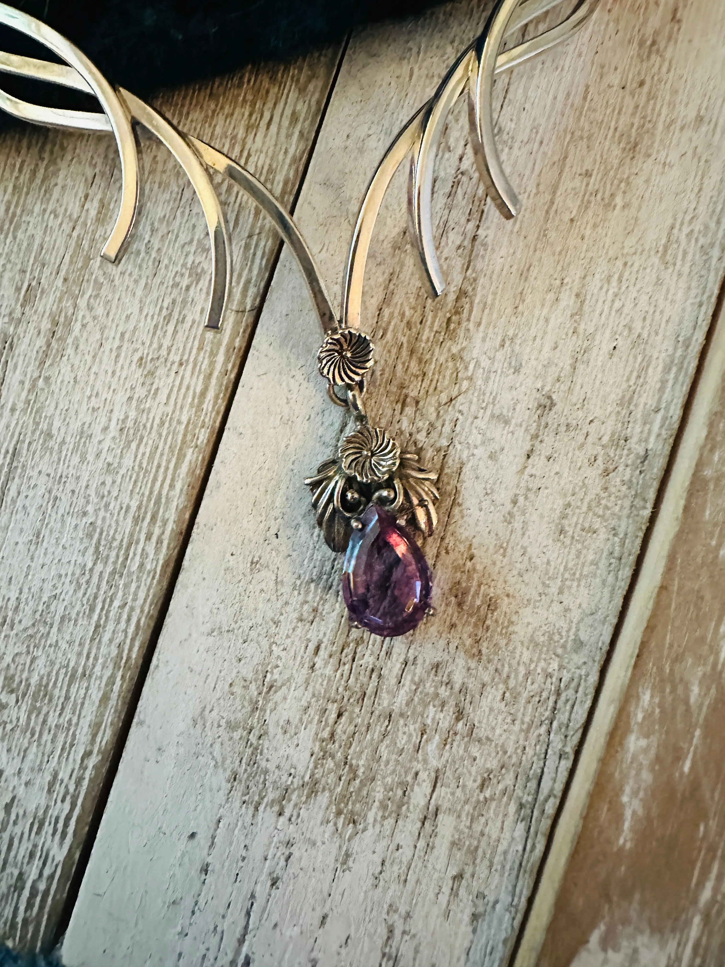 Navajo Sterling Silver & Amethyst Necklace